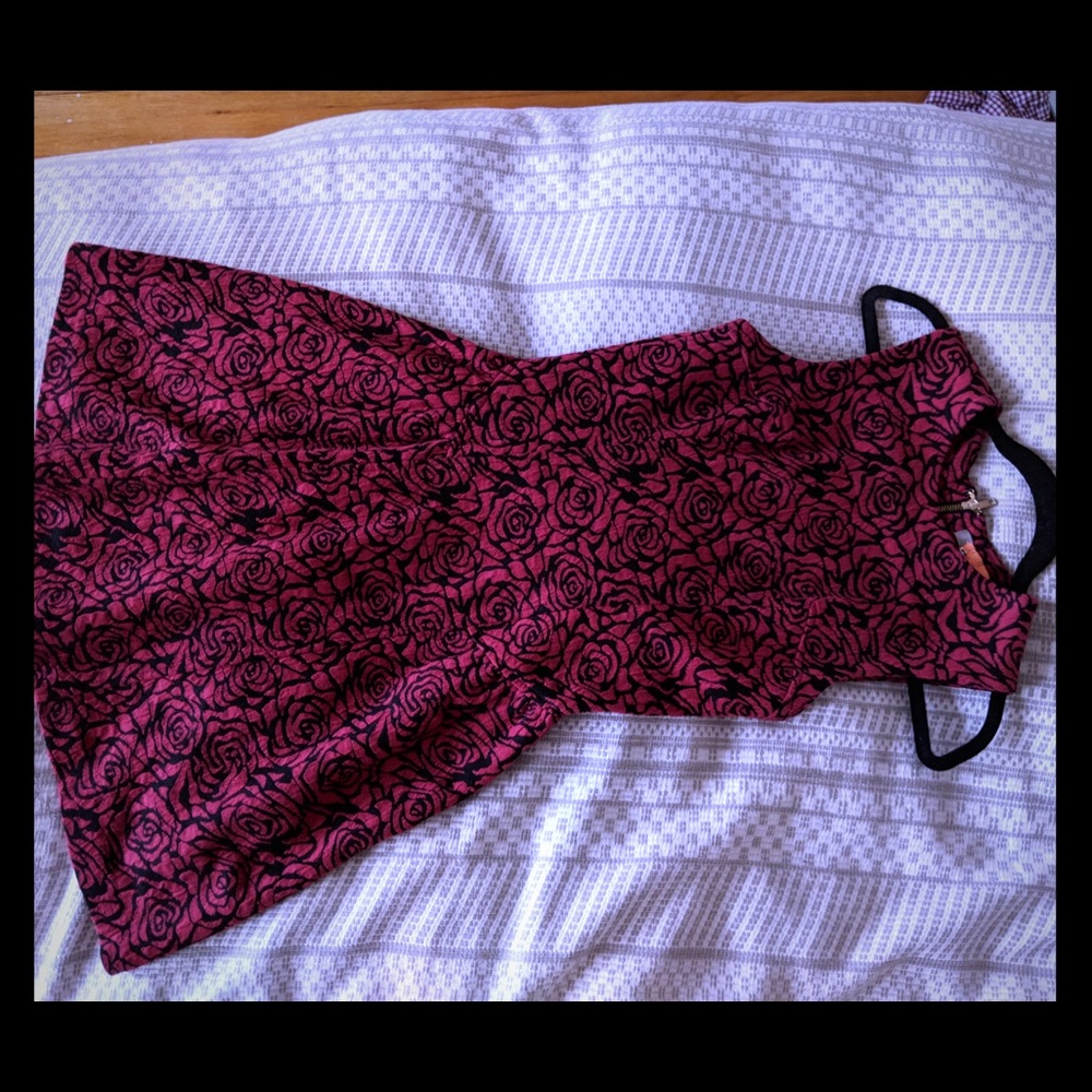 Forever 21 Fuchsia Roses Party Dress